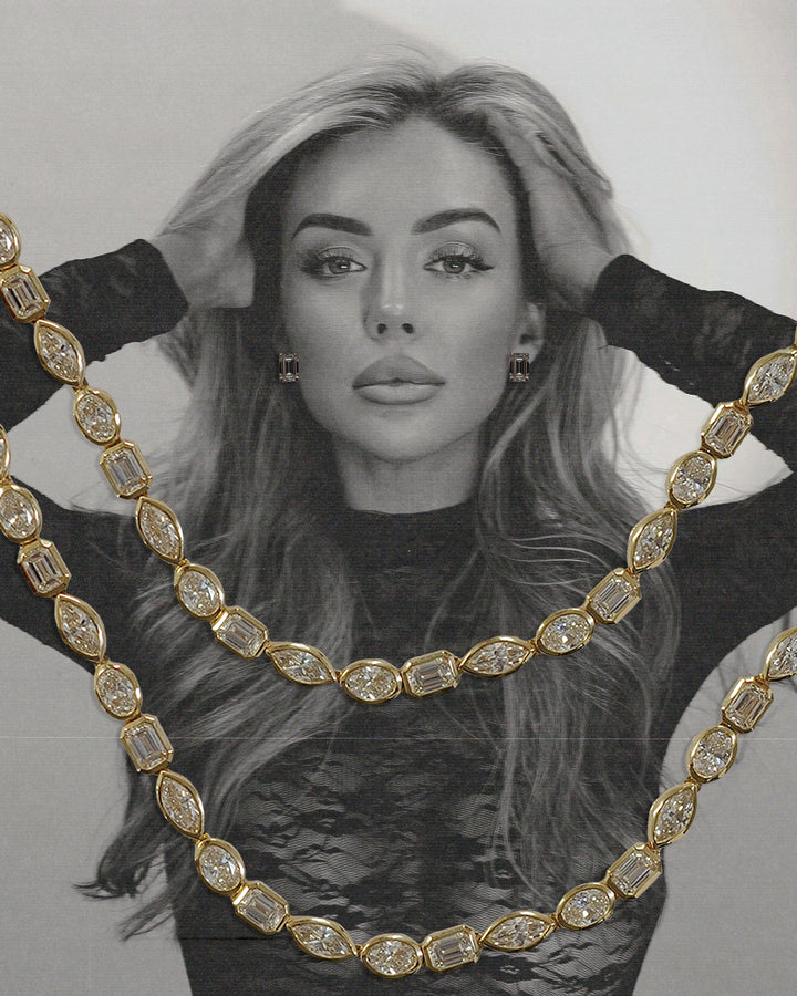 Bezel Set Tennis Necklace