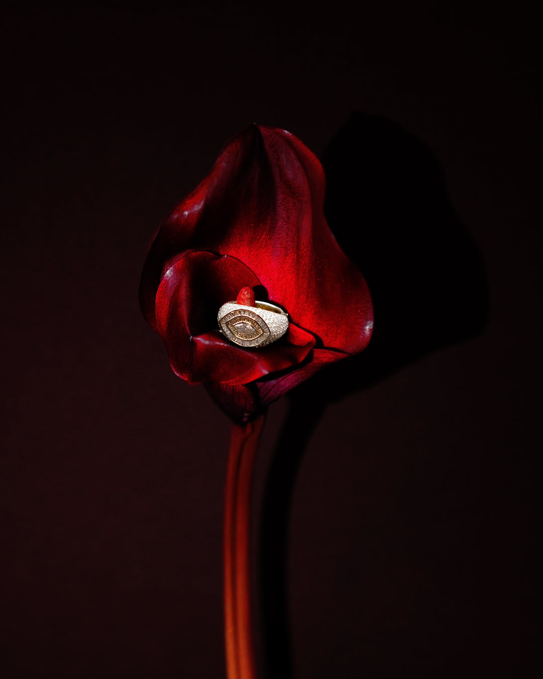 Marquise Diamond Pinky Ring