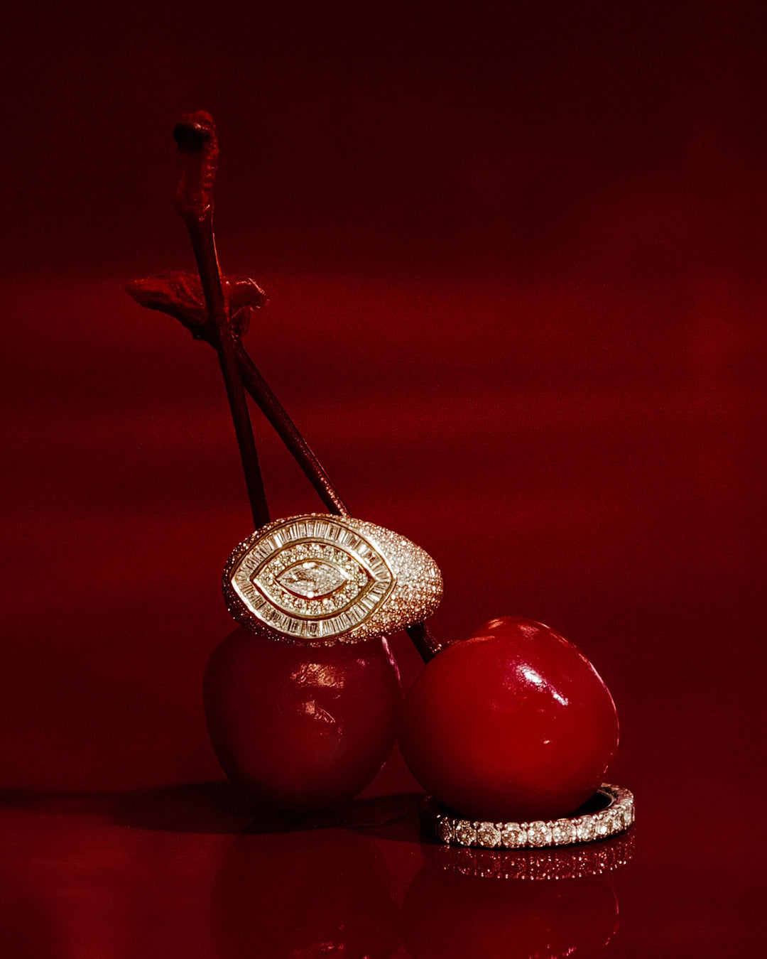 Marquise Diamond Pinky Ring