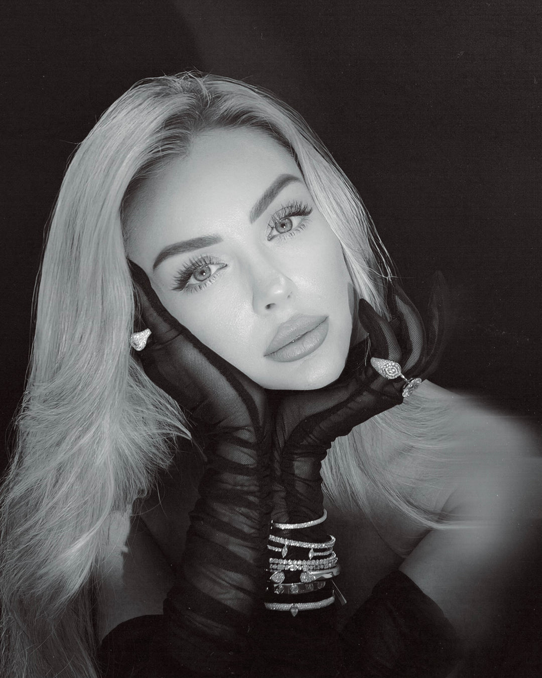 Diamond Pear Bangle Bracelet