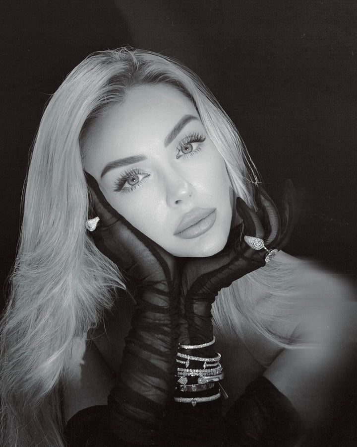 Diamond Pear Bangle Bracelet