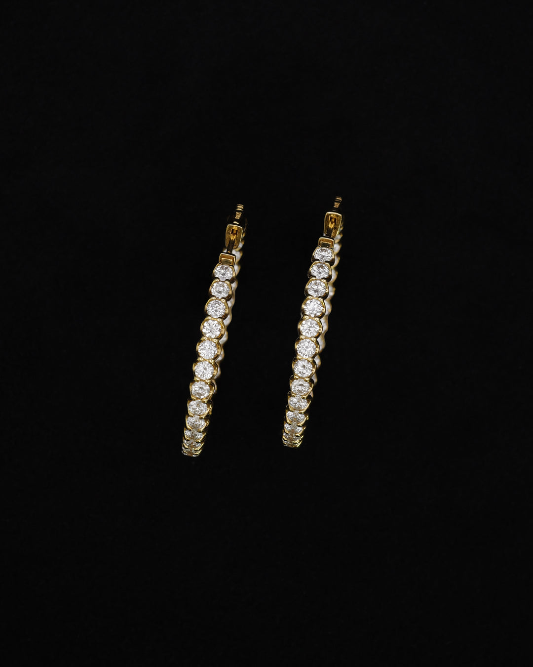 Radiant Diamond Hoop Earrings
