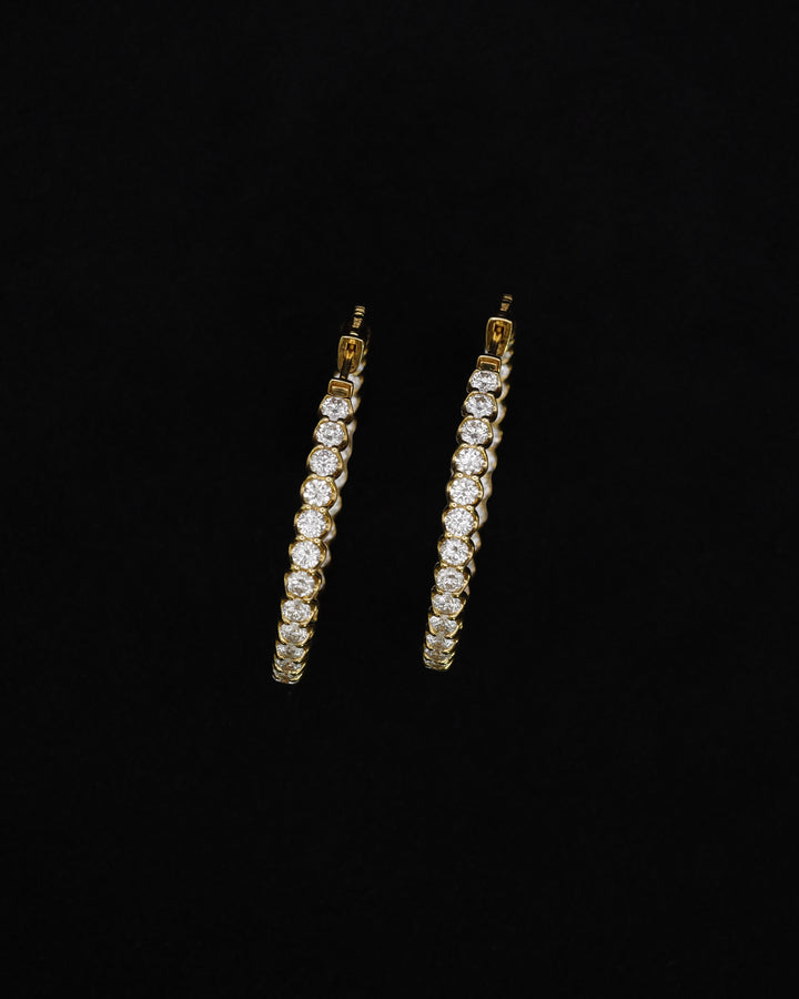 Radiant Diamond Hoop Earrings