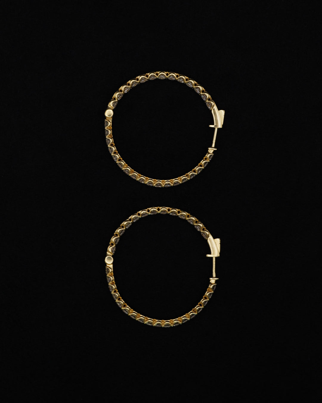 Radiant Diamond Hoop Earrings