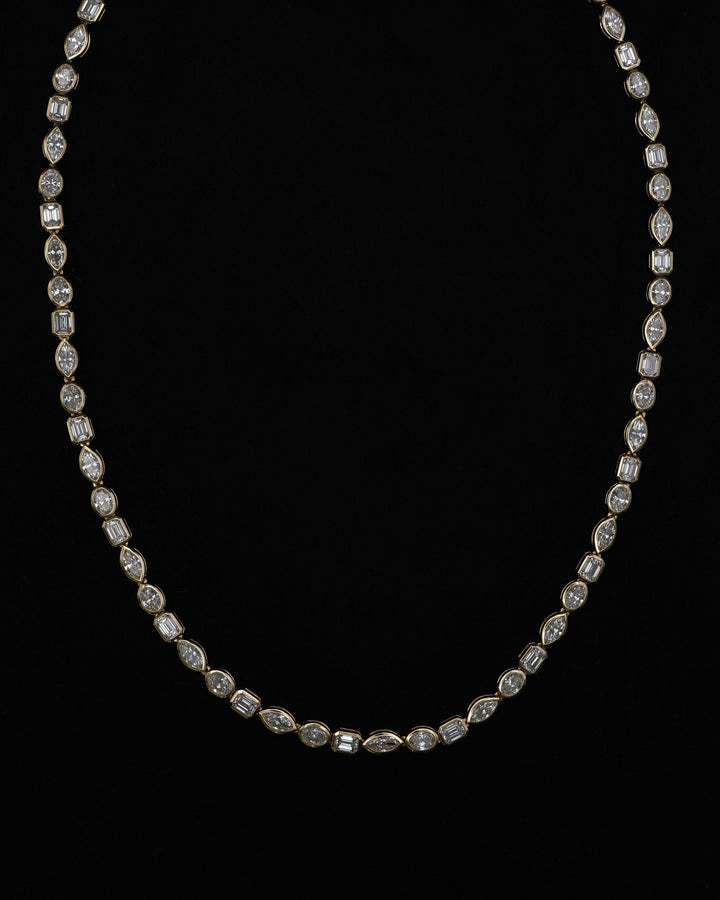Bezel Set Tennis Necklace
