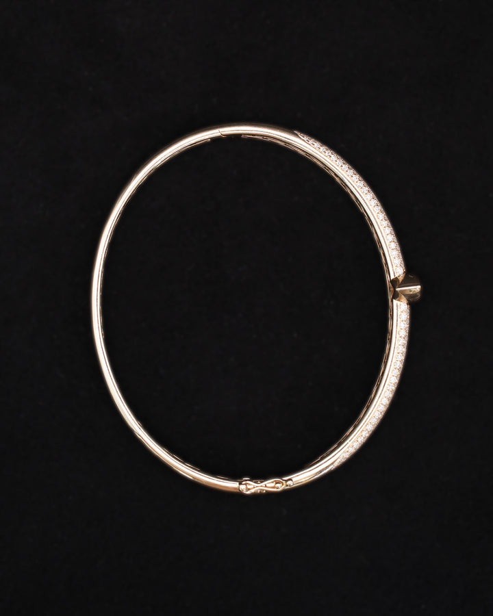 Diamond Pear Bangle Bracelet