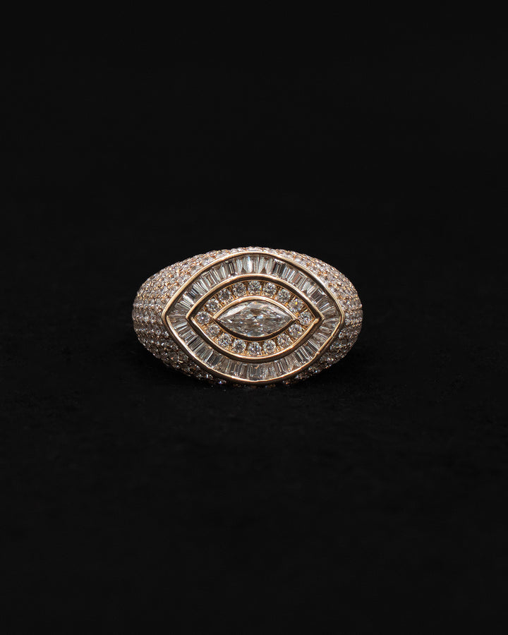 Marquise Diamond Pinky Ring
