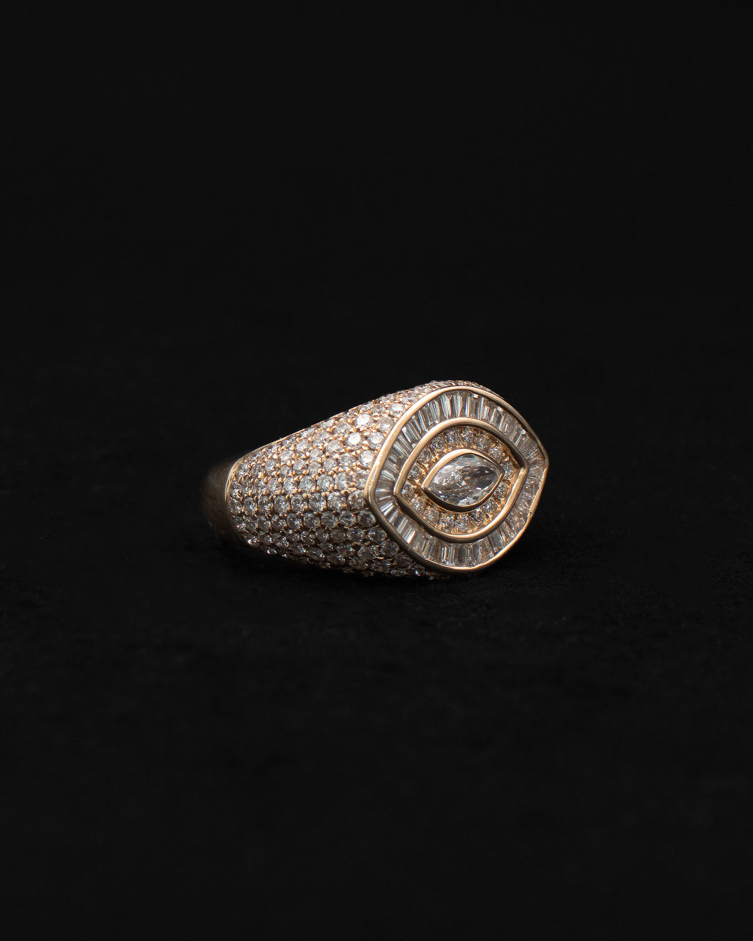 Marquise Diamond Pinky Ring