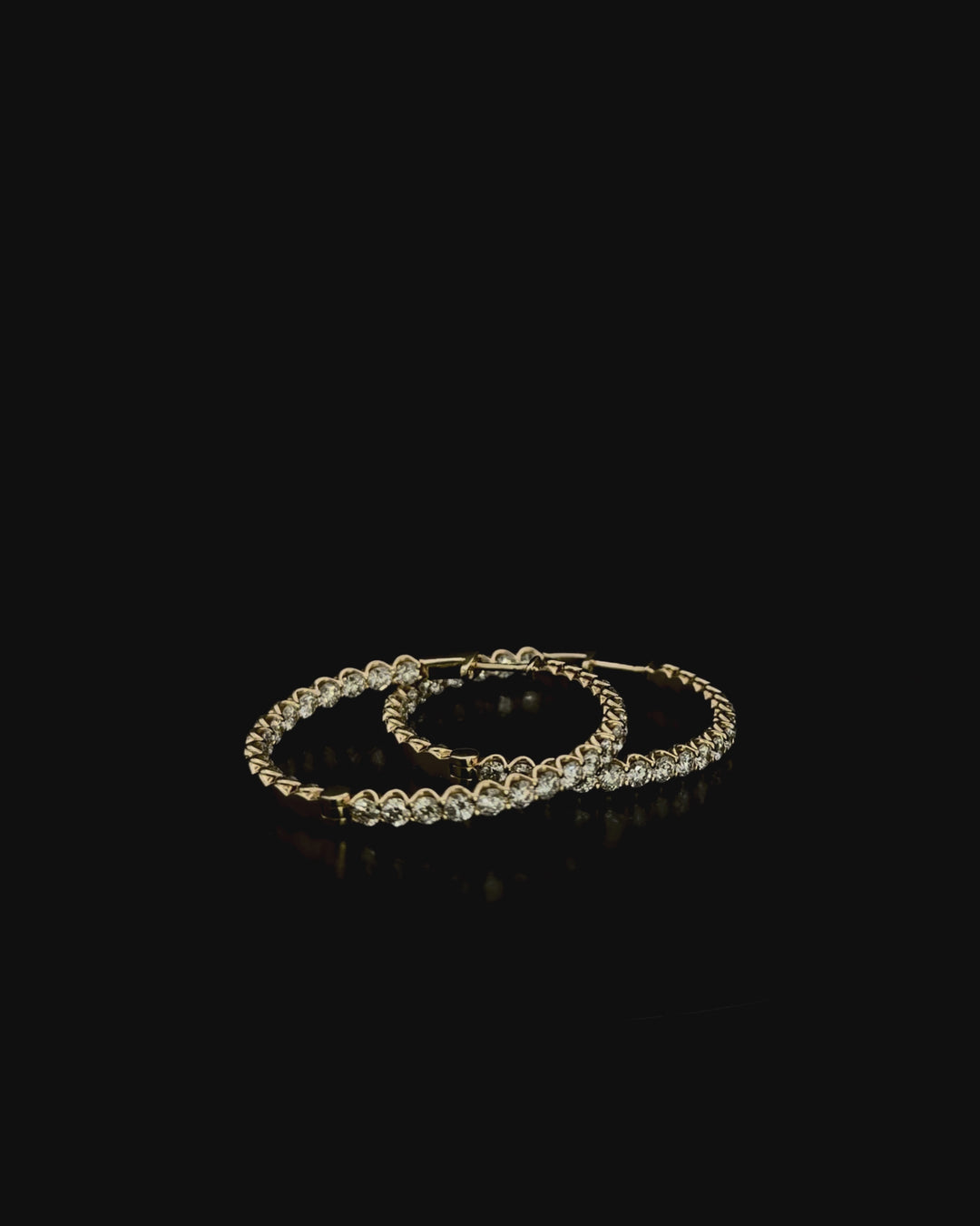 Radiant Diamond Hoop Earrings