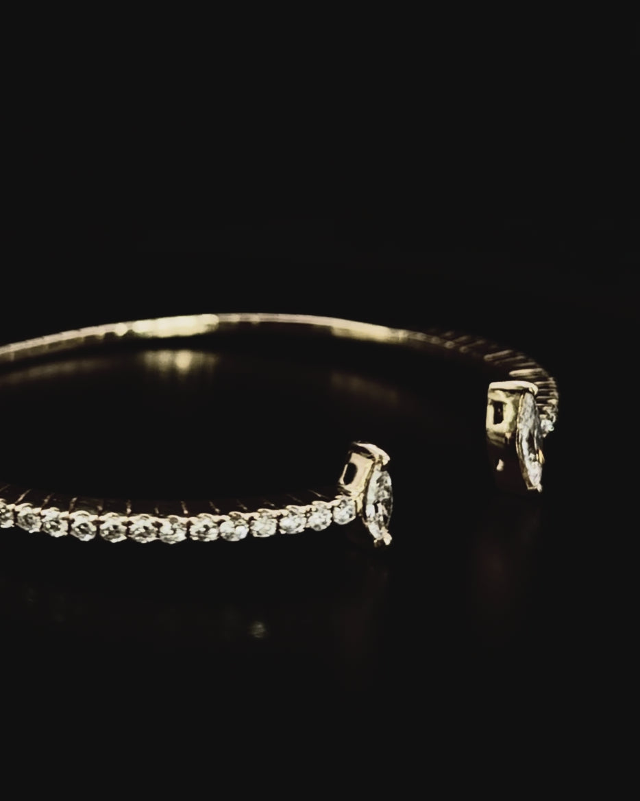 Marquise Open Bangle