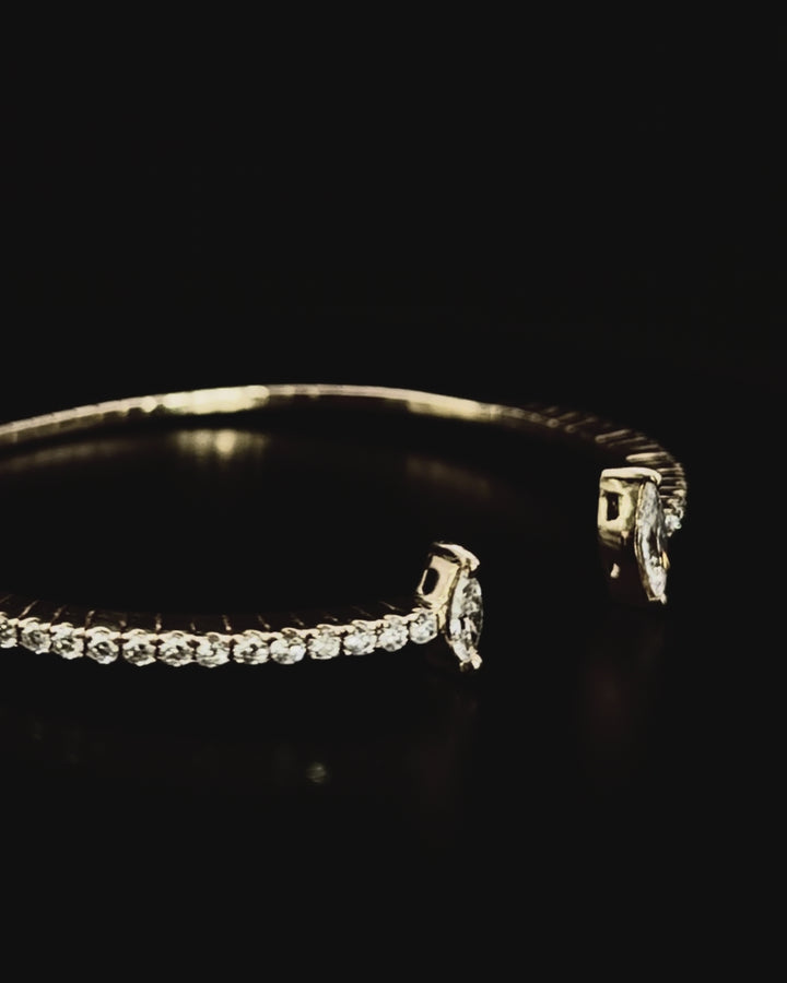 Marquise Open Bangle