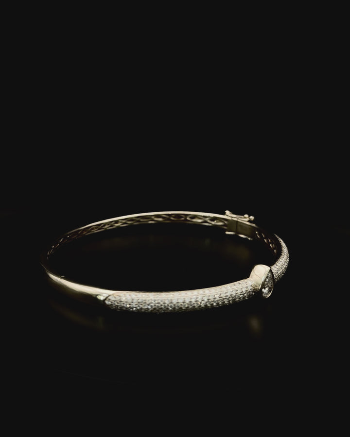 Diamond Pear Bangle Bracelet